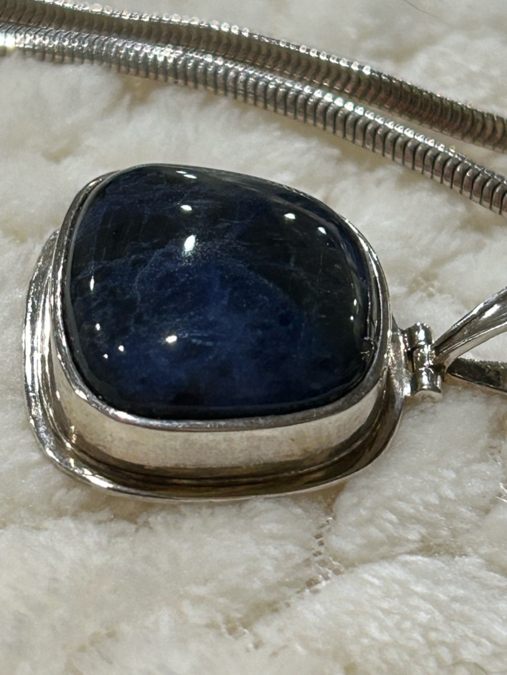 SILPADA Retired Sterling Silver Deep Blue Sodalite Pendant